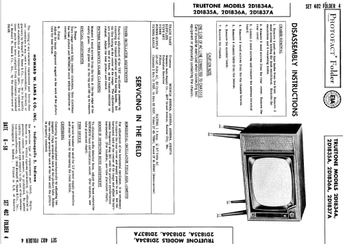 Truetone 2D1834A ; Western Auto Supply (ID = 835889) Television