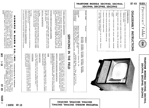 Truetone 2DC1940A ; Western Auto Supply (ID = 933575) Télévision