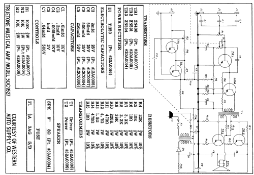 Truetone 5DC9527 ; Western Auto Supply (ID = 735813) Ampl/Mixer