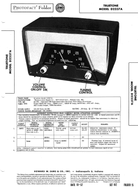 Truetone D2237A ; Western Auto Supply (ID = 3099161) Radio