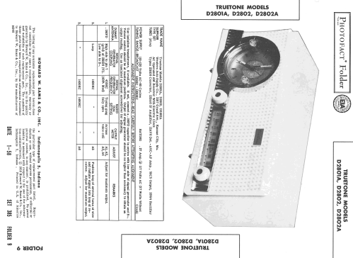 Truetone D2801A; Western Auto Supply (ID = 2512319) Radio