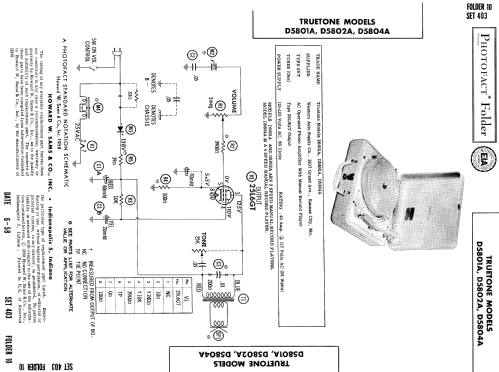 Truetone D5802A ; Western Auto Supply (ID = 818167) R-Player