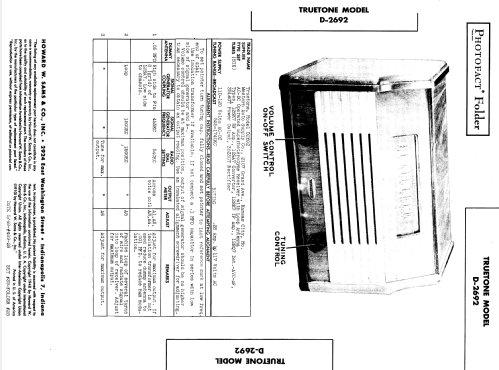 D-2692 Truetone ; Western Auto Supply (ID = 974798) Radio