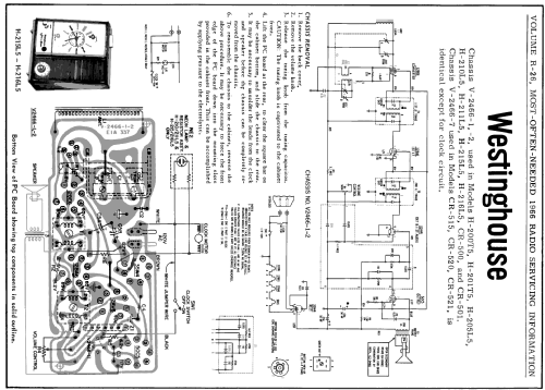 CR515 Ch= V-2466-7; Westinghouse El. & (ID = 201906) Radio