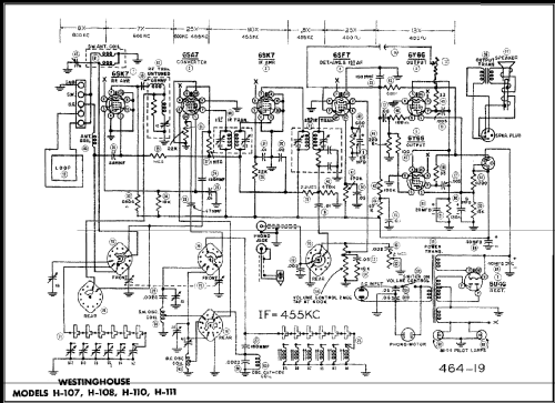 H110 Ch= V-2102-1; Westinghouse El. & (ID = 488703) Radio