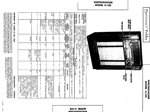 H138 Ch=V-2102-1; Westinghouse El. & (ID = 488882) Radio