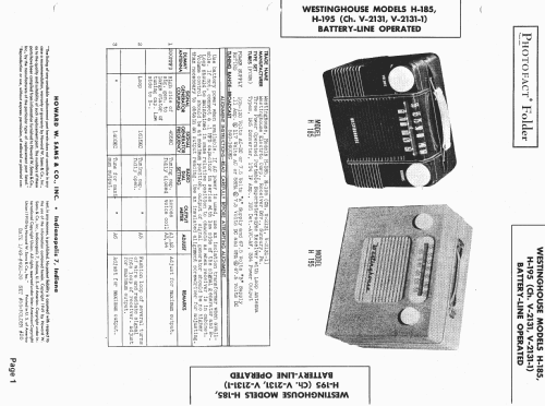 H185 ; Westinghouse El. & (ID = 1477816) Radio