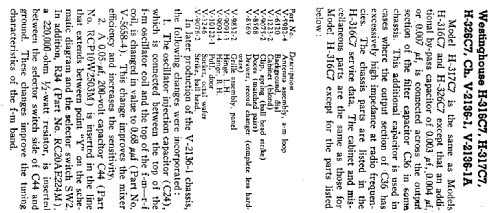 H316C7 Ch= V-2136-1A; Westinghouse El. & (ID = 594978) Radio