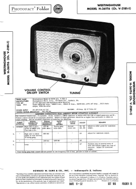 H361T6 Ch= V-2181-1; Westinghouse El. & (ID = 3113708) Radio