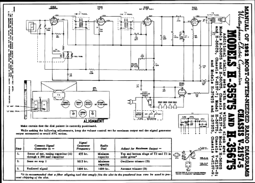 H367T5 Ch= V-2157-8; Westinghouse El. & (ID = 158050) Radio