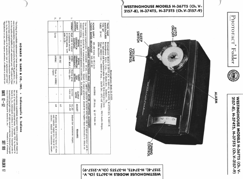 H367T5 Ch= V-2157-8; Westinghouse El. & (ID = 984556) Radio