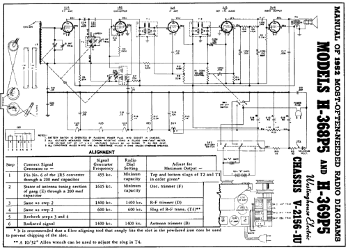 H368P5 Ch= V-2156-1U; Westinghouse El. & (ID = 158243) Radio