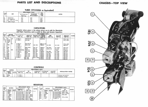 H376P4 Ch= V-2182-1; Westinghouse El. & (ID = 984537) Radio