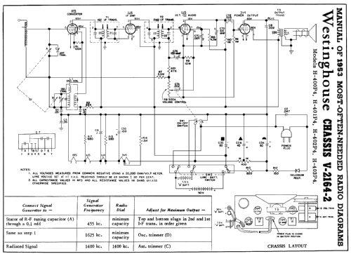 H-400P4 Ch= V-2164-2; Westinghouse El. & (ID = 168208) Radio