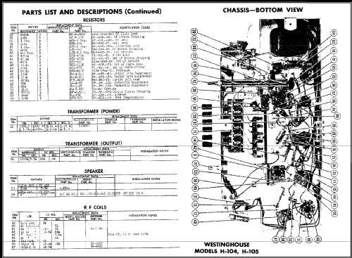 H-105 Ch= V-2102; Westinghouse El. & (ID = 488637) Radio