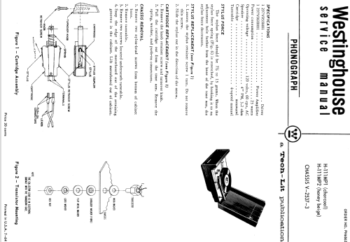 H-111MP1 Ch= V-2537-3; Westinghouse El. & (ID = 1205570) R-Player