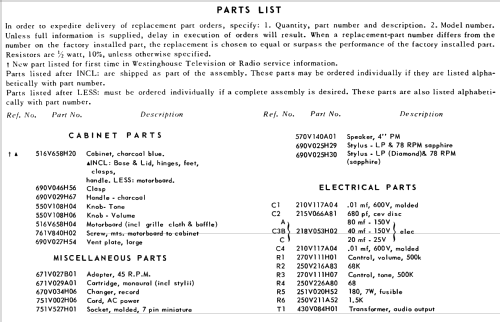 H-114AC1 Ch= V-2538-2; Westinghouse El. & (ID = 1205994) R-Player