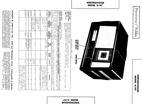 H-147 Ch= V-2113; Westinghouse El. & (ID = 936285) Radio