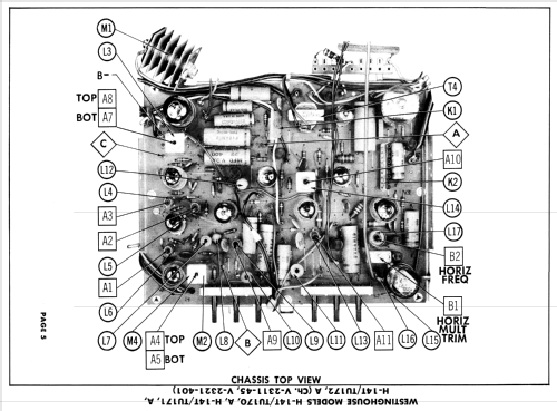 H-14TU171A Ch= V-2321-401; Westinghouse El. & (ID = 1850310) Television