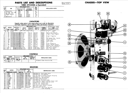 H-157 Library Ch= V-2122; Westinghouse El. & (ID = 947106) Radio