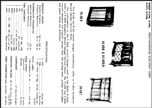 H-166 Ch= V-2119-1; Westinghouse El. & (ID = 370081) Radio