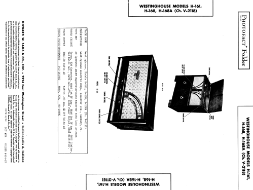 H-168A Ch= V-2118; Westinghouse El. & (ID = 953459) Radio