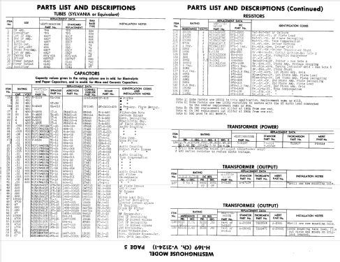 H-169 Ch= V-2124-1; Westinghouse El. & (ID = 962676) Radio