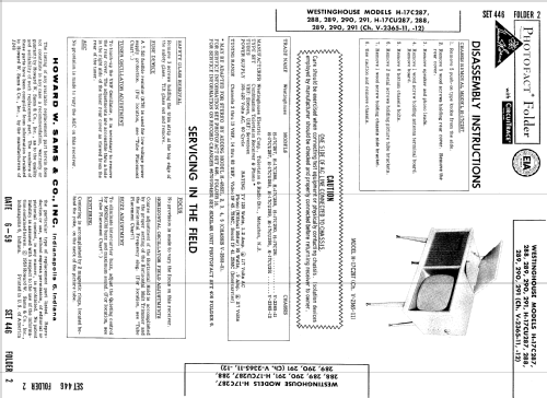 H-17C290 Ch= V-2365-11; Westinghouse El. & (ID = 892660) TV Radio