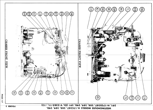 H-17C290 Ch= V-2365-11; Westinghouse El. & (ID = 892676) TV Radio