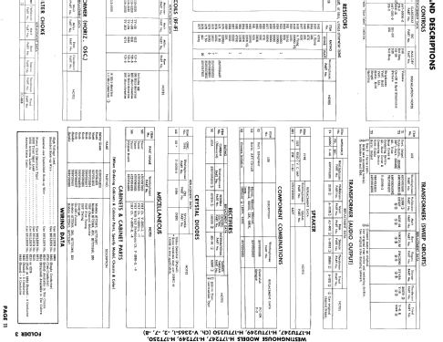 H-17T250 Ch= V-2365-1; Westinghouse El. & (ID = 877812) Television