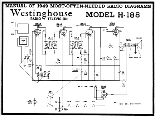 H-188 Ch= V-2133; Westinghouse El. & (ID = 104184) Radio