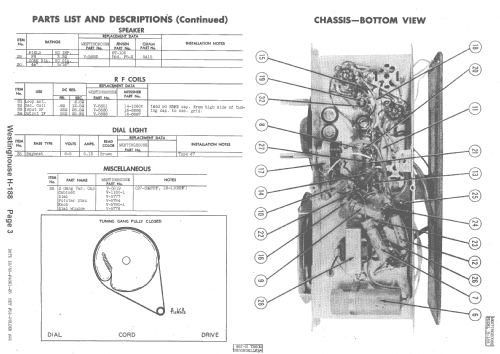 H-188 Ch= V-2133; Westinghouse El. & (ID = 1437710) Radio