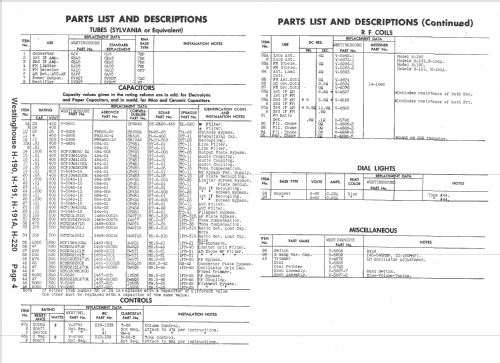 H-191A Ch= V-2134; Westinghouse El. & (ID = 1524246) Radio