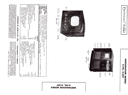 H-196; Westinghouse El. & (ID = 1327817) Télévision