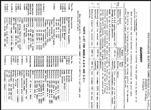 H-211 Ch= V-2144; Westinghouse El. & (ID = 319275) Radio