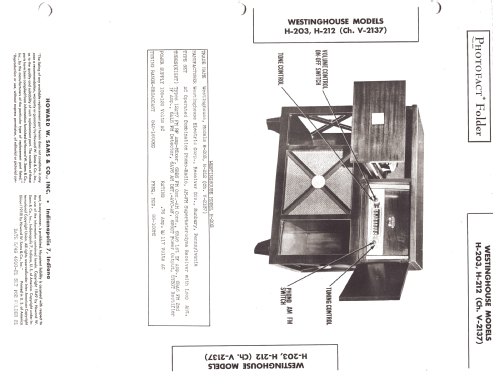 H-212 Ch= V-2137; Westinghouse El. & (ID = 1280855) Radio