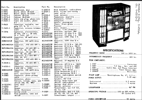 H-214 Ch= V-2103-3; Westinghouse El. & (ID = 277565) Radio