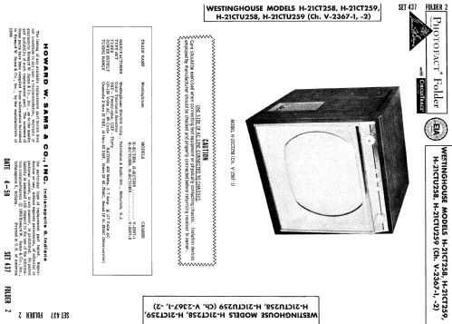 H-21CTU258 Ch= V-2367-2; Westinghouse El. & (ID = 879004) Fernseh-E