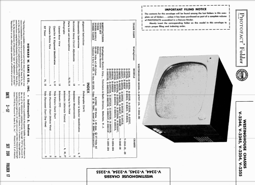 H-21K112 Ch= V-2344-26; Westinghouse El. & (ID = 1746694) Television