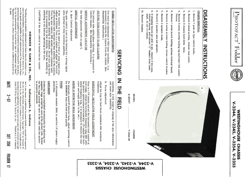 H-21K115 Ch= V-2344-25; Westinghouse El. & (ID = 1746882) Televisión