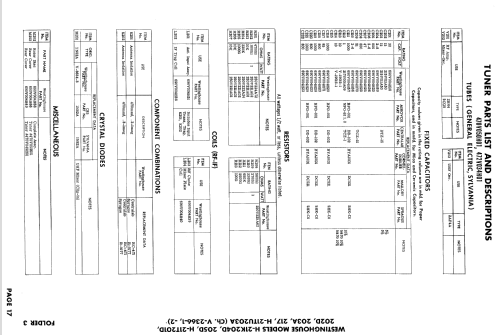 H-21K205D Ch=Y-2366-1; Westinghouse El. & (ID = 881959) Televisión