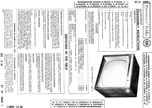 H-21K211A Ch= V-2364-3; Westinghouse El. & (ID = 785472) Televisore