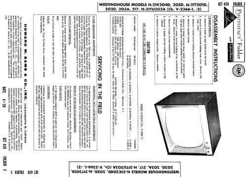 H-21TU203A Ch=Y-2366-2; Westinghouse El. & (ID = 882077) Televisore