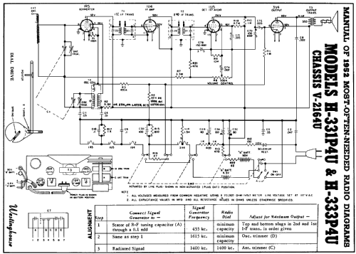 H-331P4U Ch= V-2164-U; Westinghouse El. & (ID = 158224) Radio