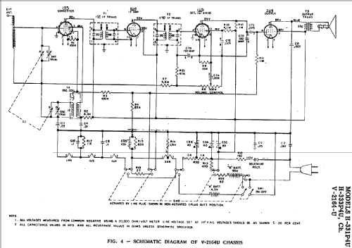 H-333P4 Ch= V-2164U; Westinghouse El. & (ID = 594455) Radio