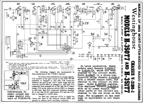 H-354C7 Ch= V-2180-2; Westinghouse El. & (ID = 158219) Radio