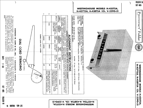 H-435T5A Ch= V-2390-3; Westinghouse El. & (ID = 515302) Radio