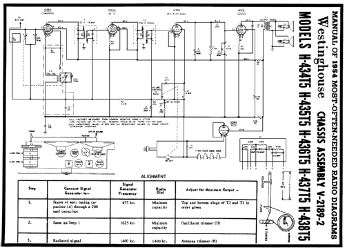 H-436T5 Ch= V-2189-2; Westinghouse El. & (ID = 188899) Radio