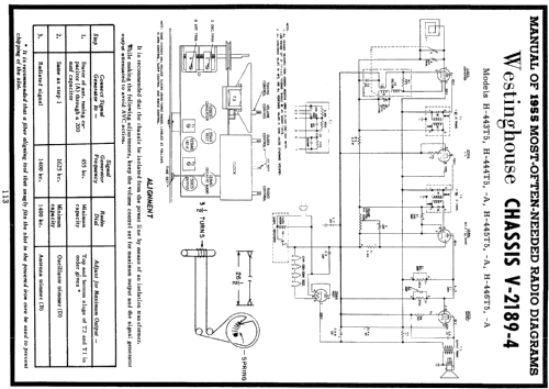 H-446T5 Ch=V-2189-4; Westinghouse El. & (ID = 122347) Radio