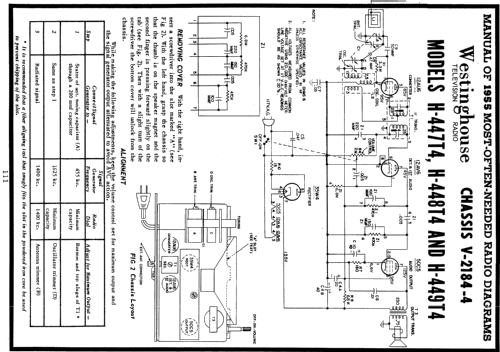 H-448T4 Ch= V-2184-4; Westinghouse El. & (ID = 122356) Radio